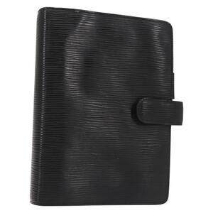 LOUIS VUITTON Epi Agenda MM Day Planner Cover Black R20042 LV Auth th6334
